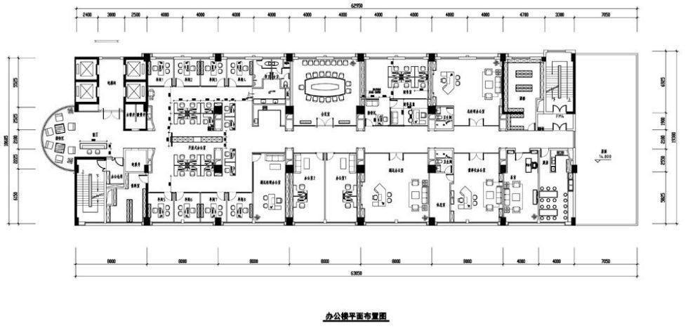 礦業(yè)集團(tuán)公司深圳辦公室裝修_平面布局圖