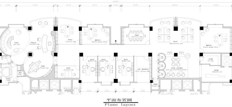 深圳南山科技園辦公室裝修_平面圖