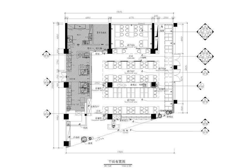 現代風格辦公室平面布置圖