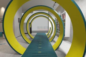 深圳三棵樹油漆展廳裝修設(shè)計 圓形通道