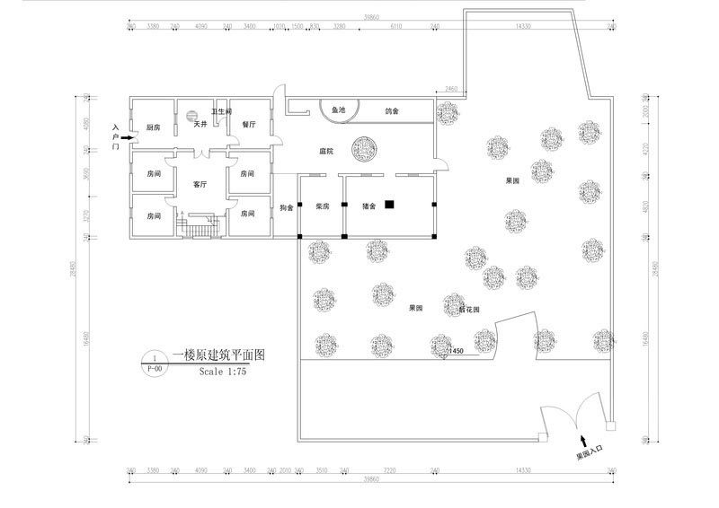 農村一樓建筑平面圖