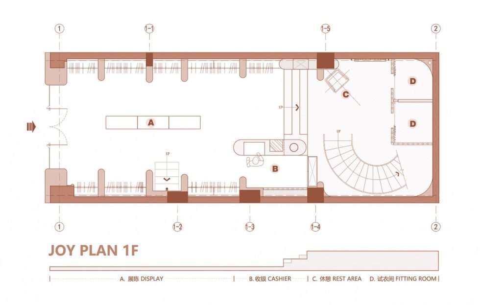 深圳市龍崗區(qū)橫崗joy Plan 女裝店裝修設(shè)計平面圖