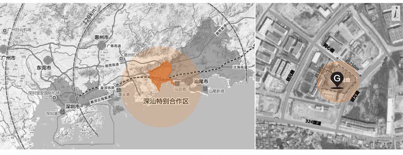 深汕特別合作區衛星定位圖式