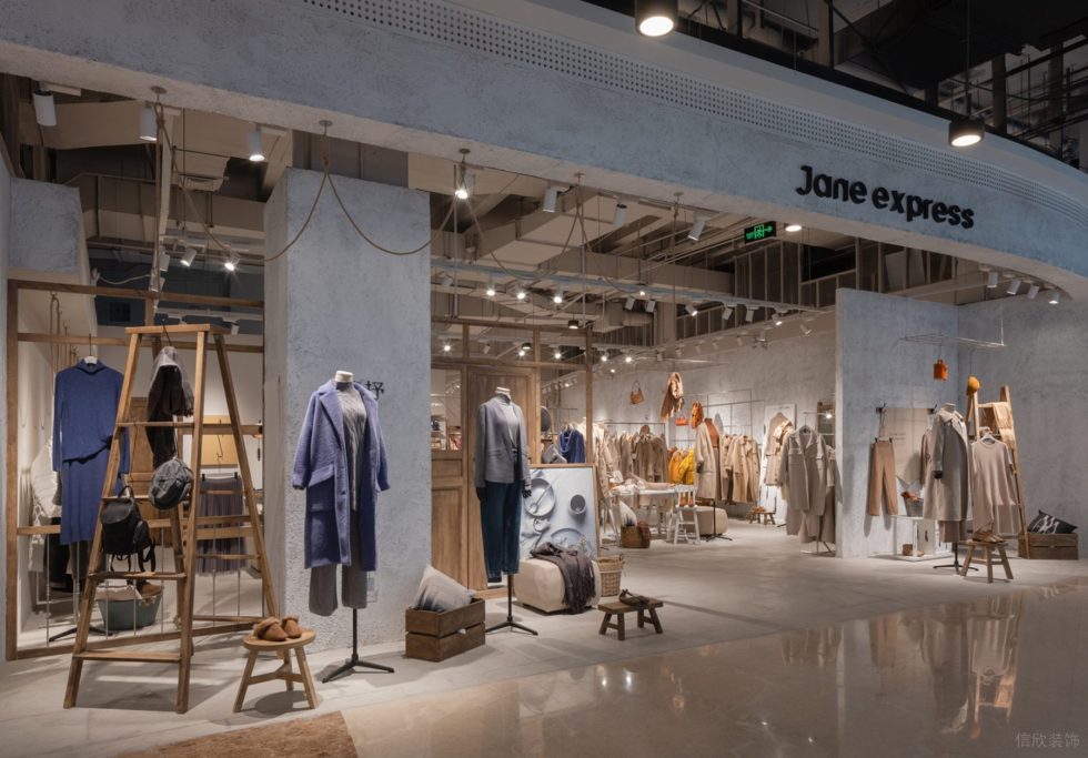 深圳市龍華區大浪現代風jane Express服裝店鋪裝修設計外立面二